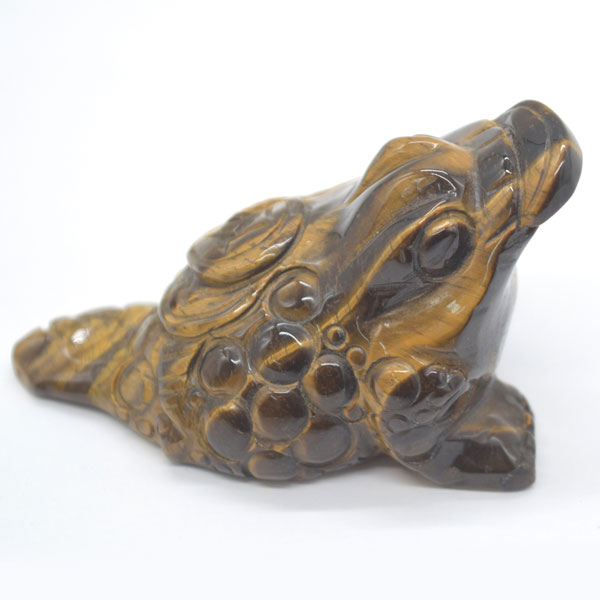 虎目石の三脚蟾蜍